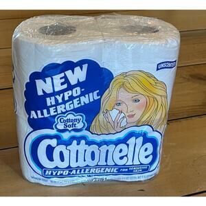 NEW! VTG Cottonelle Hyper-allergenic toilet paper/bathroom tissue. 4 pack 1977